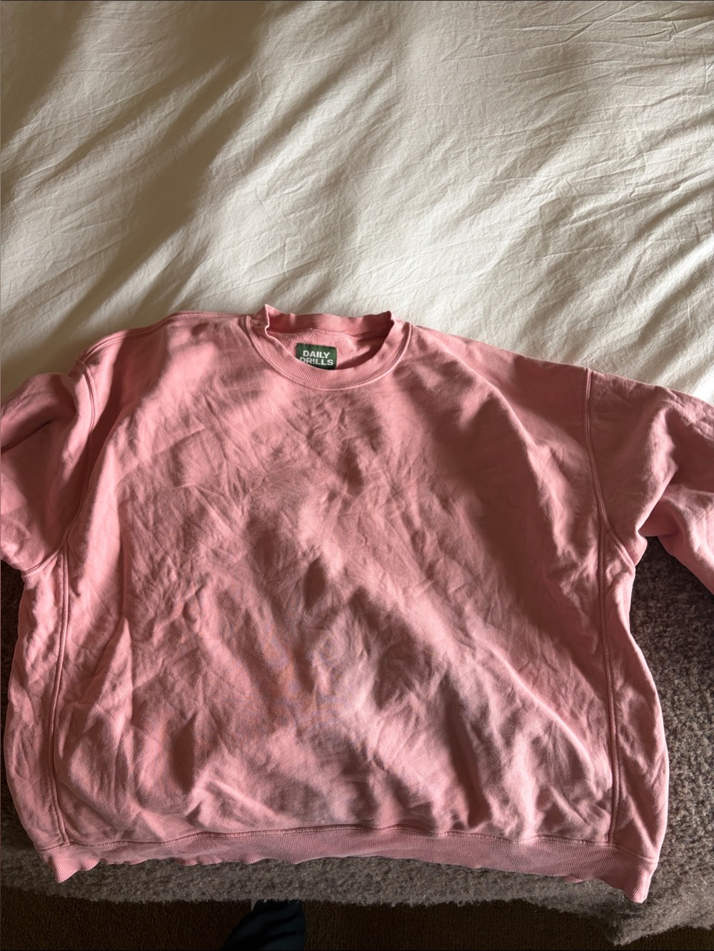 Daily Drills Light Pink Crewneck Sweatshirt